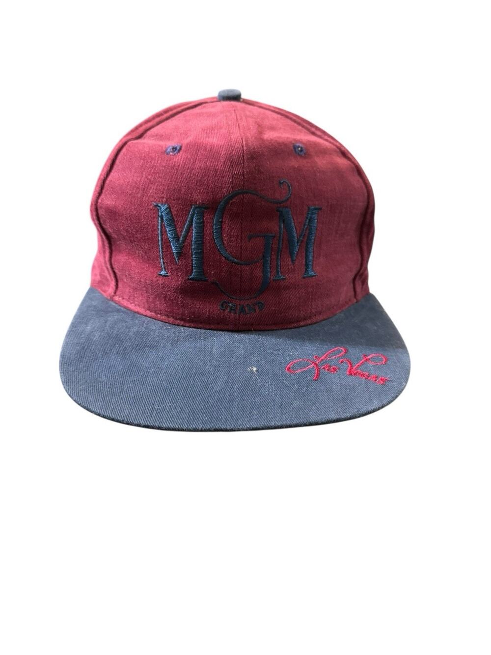 Vintage MGM Grand Las Vegas Logo Embroidered Snapback Hat Made In USA